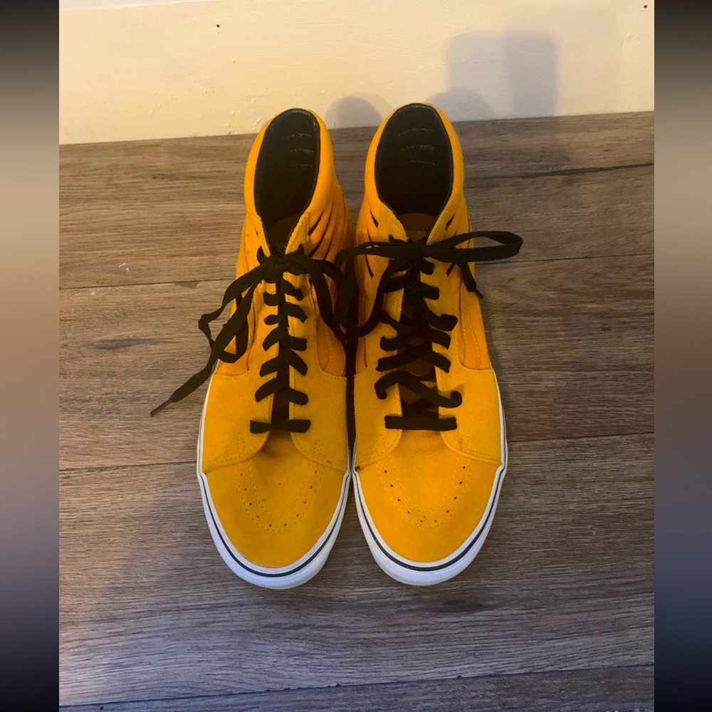 Vans Sk8-Hi 'Sport Stripes - Cadmium Yellow Skater Road Sneakers - Picture 5 of 6